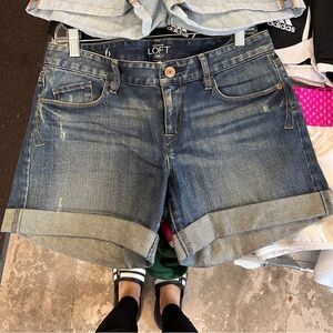 Ann Taylor Loft Women's Dark Blue Jean Shorts